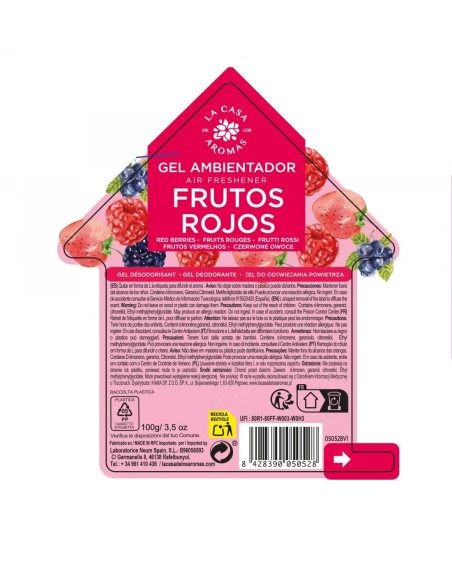 Casita Gel Ambientador Frutos Rojos 100?g con aroma dulce y duradero para cualquier espacio del hogar