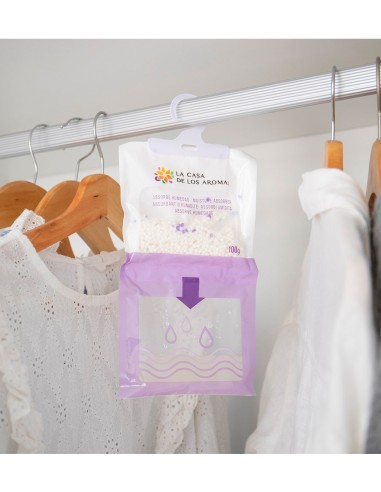 Colgador antihumedad con aroma a lavanda, práctico para mantener ambientes secos