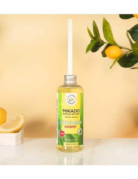 Ambientador mikado citronela 250ml, ideal para eliminar malos olores
