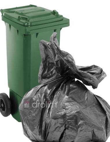 Sacos de Basura Negros Grandes 180L, 115x150 cm, 10 Unidades (Para Contenedores)