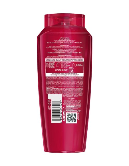 Elvive Champú Color Vive 400 ml con protección y brillo del color