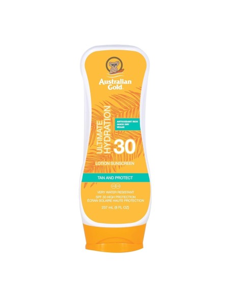 Protector solar Australian Gold SPF50 loción 237 ml con alta protección y bronceado