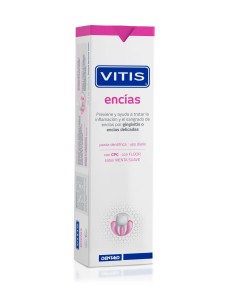 VITIS Pasta Dentífrica Encías 150?ml con CPC, pantenol y zinc para encías sanas y sin sangrado.