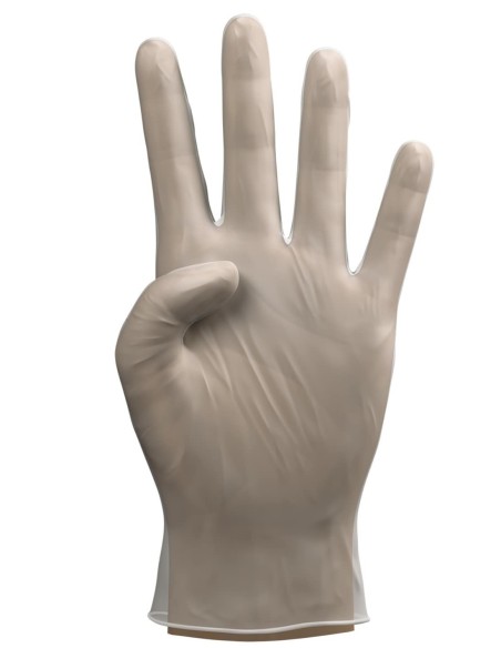 Caja de 100 guantes desechables vinilo talla XL sin polvo, cómodos y resistentes