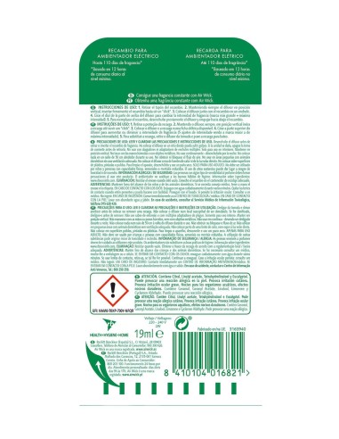 Air Wick ambientador eléctrico recambio Nenuco con fragancia clásica y duradera