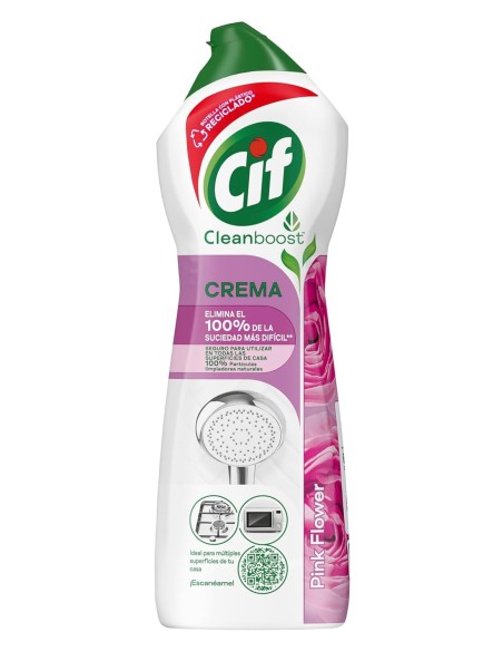 Cif Limpiador Crema Baños 650 ml elimina cal y restos de jabón sin dañar