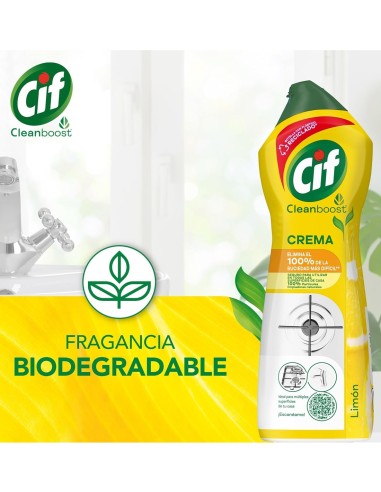 Limpiador Cif Limón 750 ml, ideal para superficies del hogar con limpieza eficaz