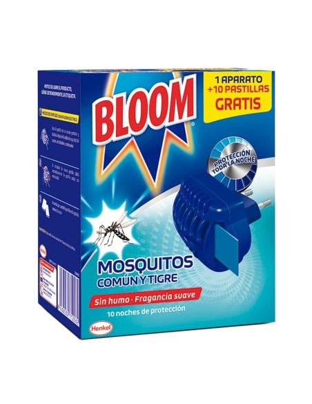 Bloom Eléctrico con 10 pastillas, protección nocturna contra mosquitos