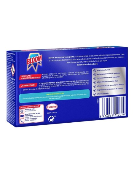 Bloom Eléctrico Mosquitos Pastillas Recambio 30 Uds