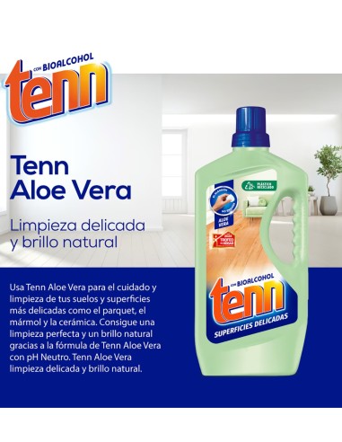 Tenn Aloe Vera multisuperficies 1300 ml, limpia sin aclarado y perfuma el suelo