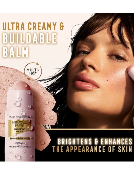 Max Factor Luminous Touch Rose Gold, iluminador fluido cálido y natural