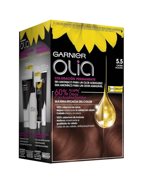 Olia Tinte sin Amoniaco 5.5 Caoba para cabello.