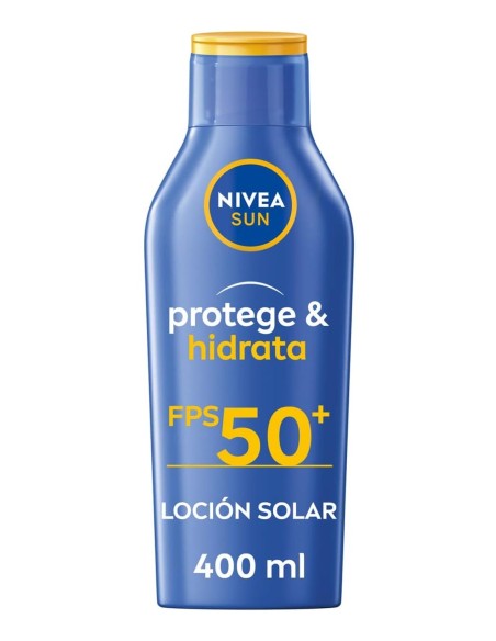 NIVEA Solar Leche Hidratante SPF50+ 400 ml con alta protección y cuidado intensivo para la piel