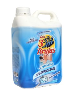 Garrafa 5L Las 3 Brujas Limpiador Azul, ideal para limpieza intensiva y desinfección