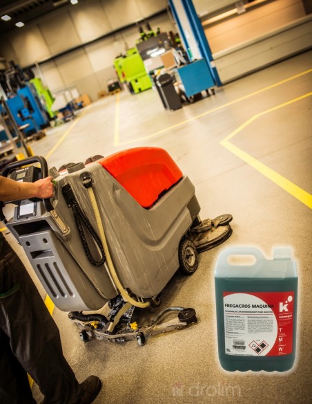 FREGACROS: Fregasuelos Industrial Desengrasante para Maquinas, Formato 5 Litros FREGACROS: Fregasuelos Industrial Desengrasante para Maquinas, Formato 5 Litros