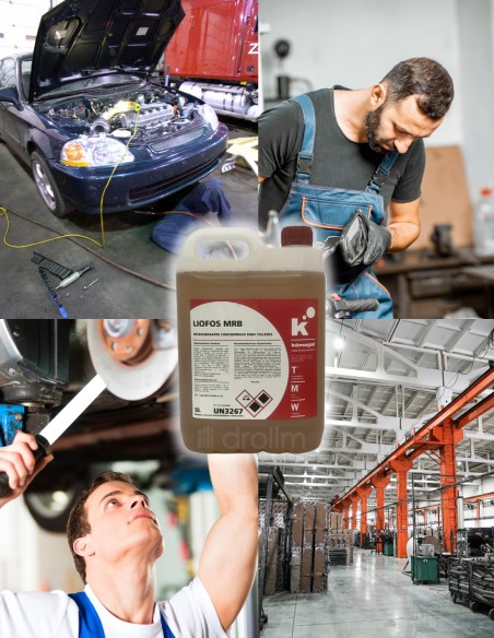 Limpiador industrial Liofos MRB 5L, eficaz contra grasas adheridas y suciedad extrema