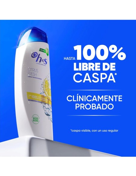 HS: champú para cabello graso y caspa, 625ml.