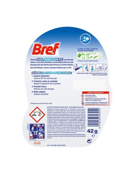 Colgador para inodoro Bref Gel Océano, 1 unidad.