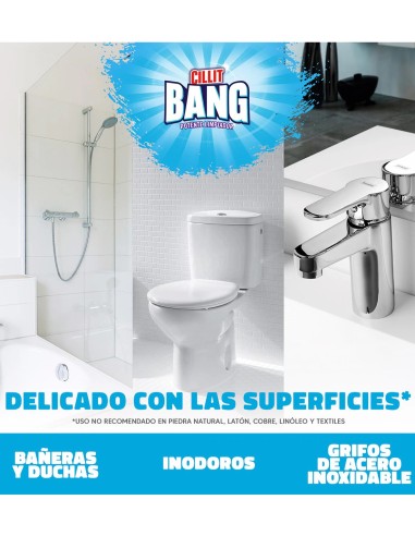 Cillit Bang: botella de 750ml para un baño limpio y brillante.

