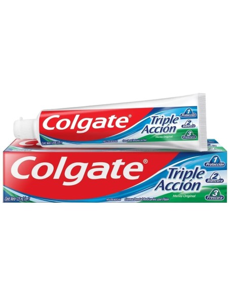 Colgate Pasta Dentífrica Triple Acción 100 ml para el cuidado diario.