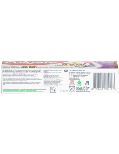 Tubo de pasta dental Colgate Total para encías de 75ml.