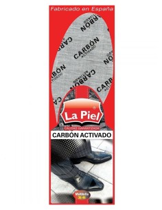 Plantilla de calzado recortable con carbón activado.