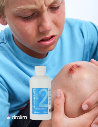 Antiséptico de piel Betefar con Clorhexidina al 2%.

