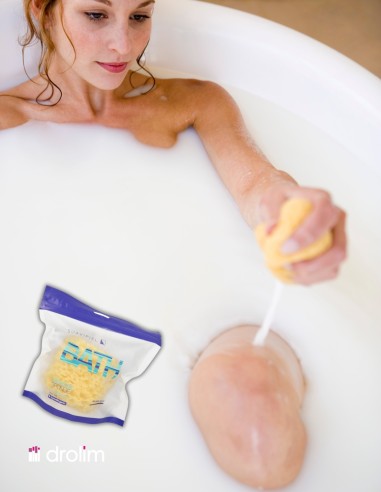 Esponja ecológica Suavipiel para una ducha delicada.