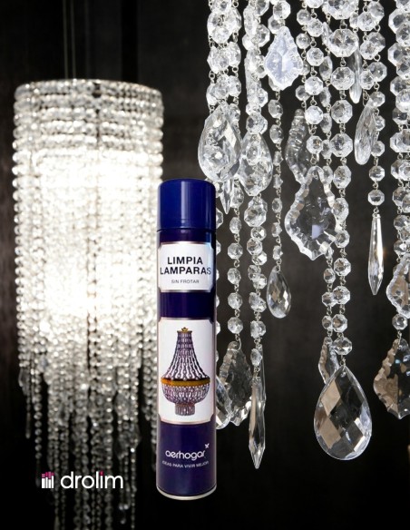 Spray limpiador Aerhogar para lámparas, efecto brillante sin frotar.