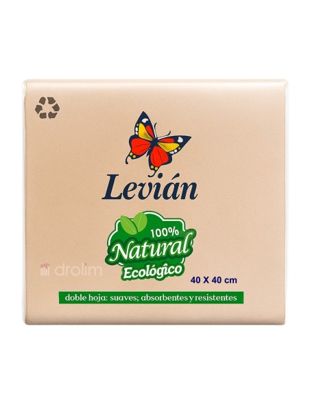 Servilletas Levián 100% Naturales y Ecológicas de doble hoja.