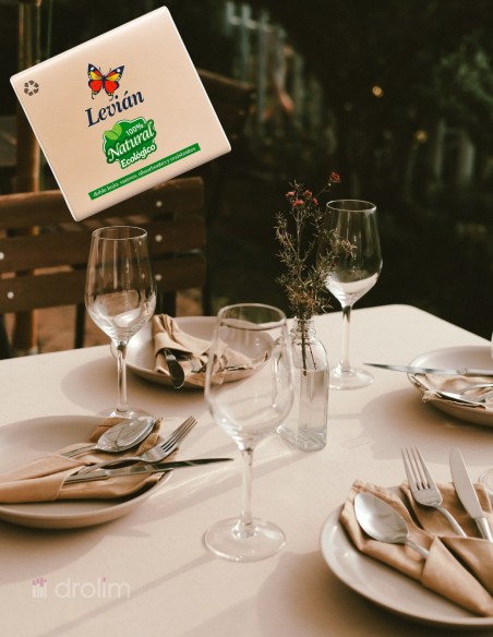 Servilletas ecológicas Levián 40x40 cm para un toque natural.