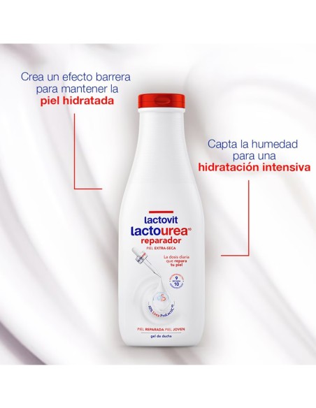 Gel de baño hidratante Lactovit con 10% Lactourea.