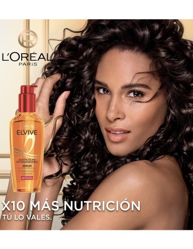 Envase de Aceite Extraordinario Elvive de 100ml para coloración.