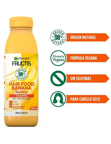 Champú Fructis Hair Food de plátano para cabello seco.