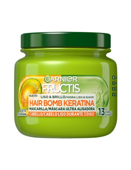 Fructis Mascarilla Hair Bomb Queratina Cabello Liso 320 ml.
