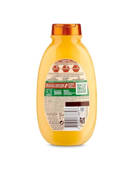 Champú reparador Garnier Original Remedies Miel para pelo dañado.