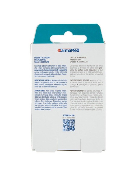 Discos protectores FarmaMed para callos y rozaduras.