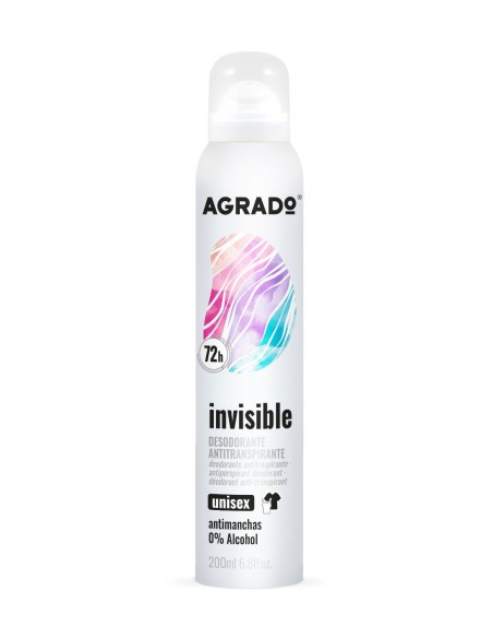 Agrado Desodorante Spray Invisible 200 ml.