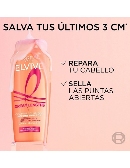 Champú L'Oreal Elvive para cabello largo dañado.