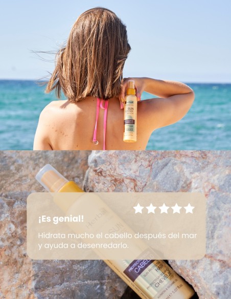 Spray protector solar capilar Herbal Sun Defense.
