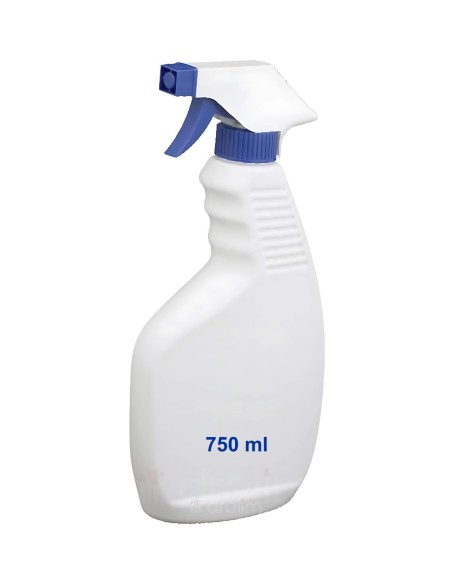 Botella con pulverizador blanca opaca de 750 ml.