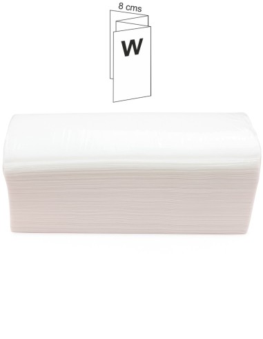Toallas laminadas y engarzadas en forma de "W"