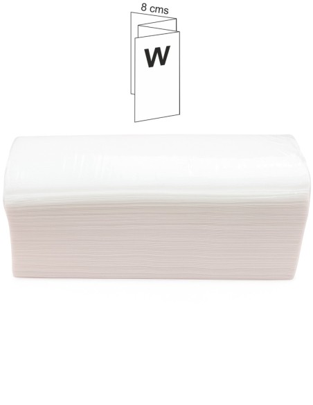 Toallas laminadas y engarzadas en forma de "W"