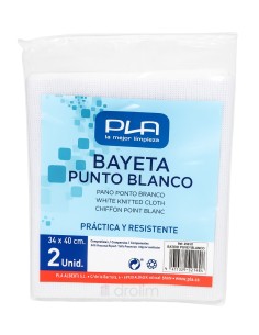 PLA Bayeta Punto Blanco 40x34cm.