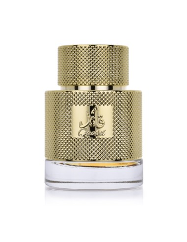Perfume Lattafa Qaaed Eau de Parfum 100 ml con textura dorada