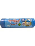 CAMPOS ELISEOS BOLSA BASURA 55X65 AZUL C/FACIL 30L 15 UDS