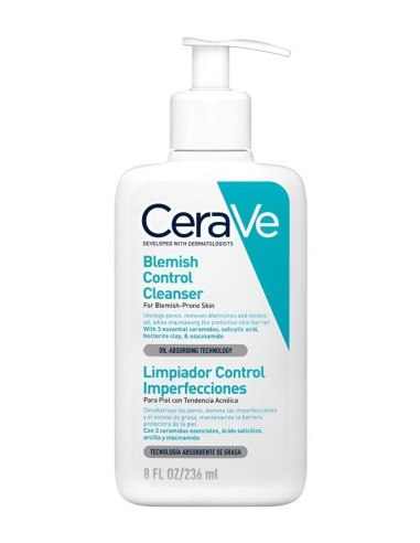 Limpiador CeraVe control imperfecciones, 236 ml.