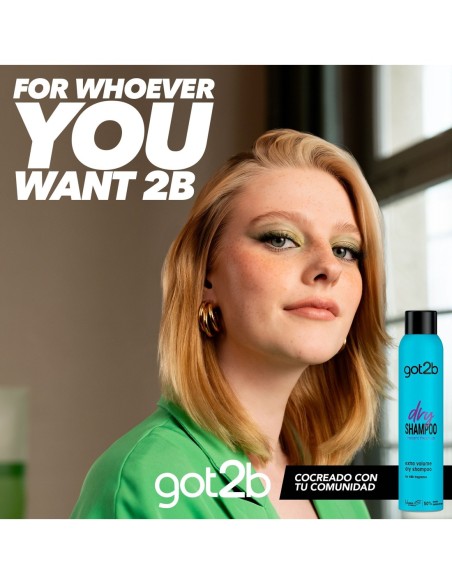 Refresca tu cabello entre lavados con el champú en seco Got2b Extra Volumen.