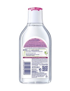Nivea agua micelar de 400 ml para piel sensible, con aceite de almendras.
 2