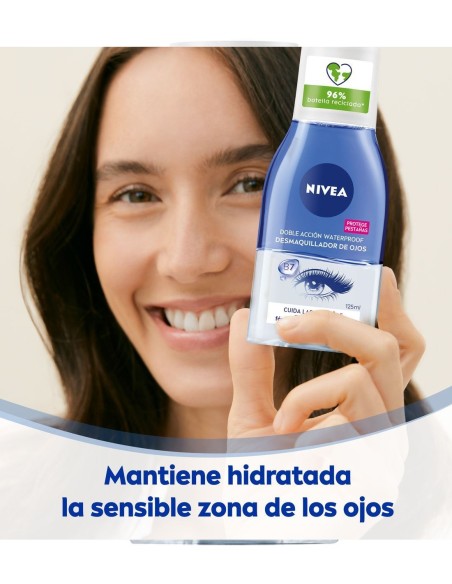 Producto Nivea de 125 ml para una limpieza eficaz del contorno de ojos.